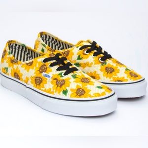 Vans Low Tops - Sunflower Pattern - Never Worn